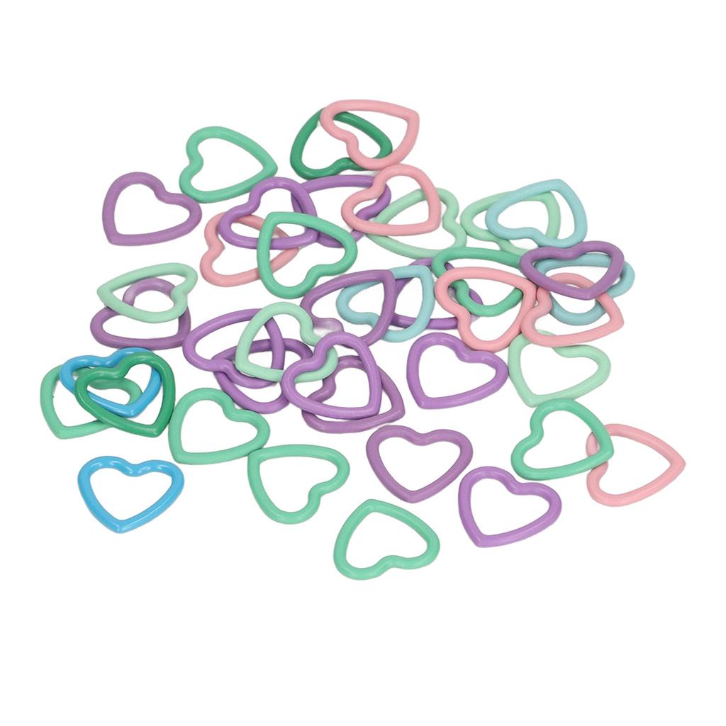 40PCS Heart Shaped Stitch Markers Metal Crochet Stitch Markers for DIY Knitting Accessories