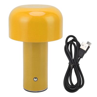 LED Desk Lamp Mushroom Design USB Charging 3 Color Temperature Touch Table Light for Restaurant