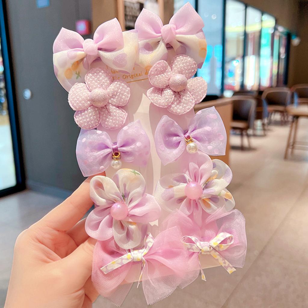 Princess Girl Bow Hair Accessory Children's Hair Clip Fabric Hair Accessory Baby Flower Clip Girl Bangs Hairpin