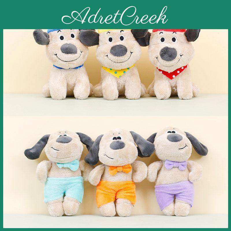 Colorful Plush Dog Keychain Short Fur Adorable Puppy Stuffed Animal For Gifts