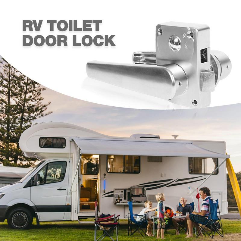 Türschloss Wohnmobil Eingangstür Riegel Mit Messing Zylinderschloss Langlebiges Türschloss Kein Rost Nicht Verblassend Für Wohnmobil Yacht Auto Badezimmer