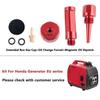 Upgraded Extended Run Brass Hose Fitting Gas Cap Change Funnel Magnetic Oil Dipstick Aluminum Generator Parts- 55201