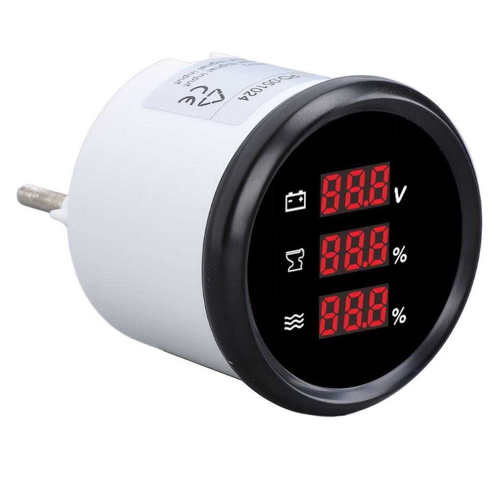 52mm Digital Voltage Sewage Water Level Gauge Waterproof Red Backlight Secure Connection Sewage Water Level Voltmeter