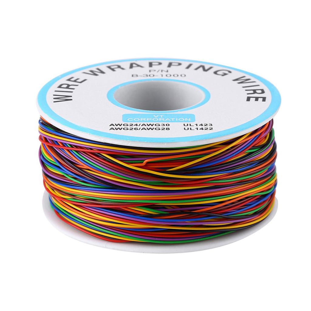 Colorful P/N B‑30‑1000 250M 8‑Wire Colored Insulation Wrapping Copper Test Cable Electric Cable Wrapping Wire Wire Cable