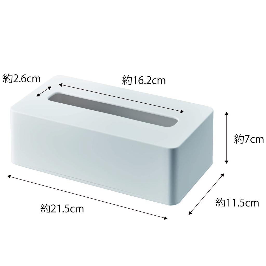 Yamazaki Jitsugyo Compact Tissue Case High Type White [Compatible Size Inner Dimensions Approx. W20 X D10.5 X H6cm Soft Pack Tissue] Tower Tissue