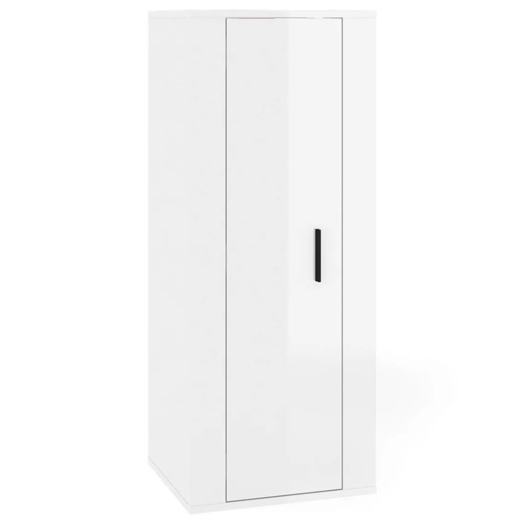Wall Mounted TV Cabinet High Gloss White 40 X 34.5 X 100 Cm