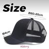 Haberly Mesh Short Brim Large Sizes Solid Color Men's Cap, 60-65cm, (JP, Alphabet, XL, Navy)