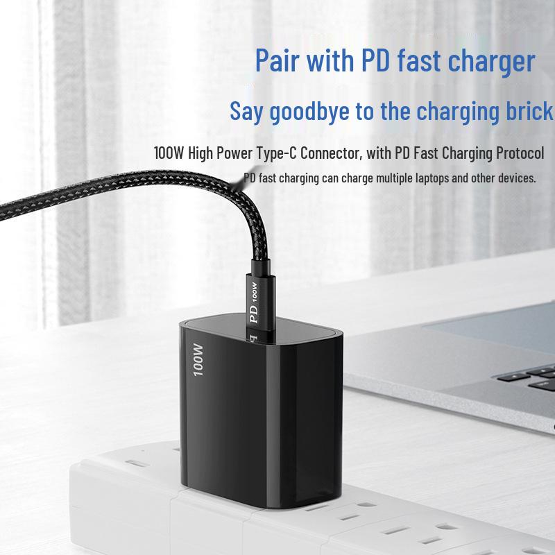 100W Type-C to DC 7.4x5.0mm Fast Charging Cable for HP Laptops