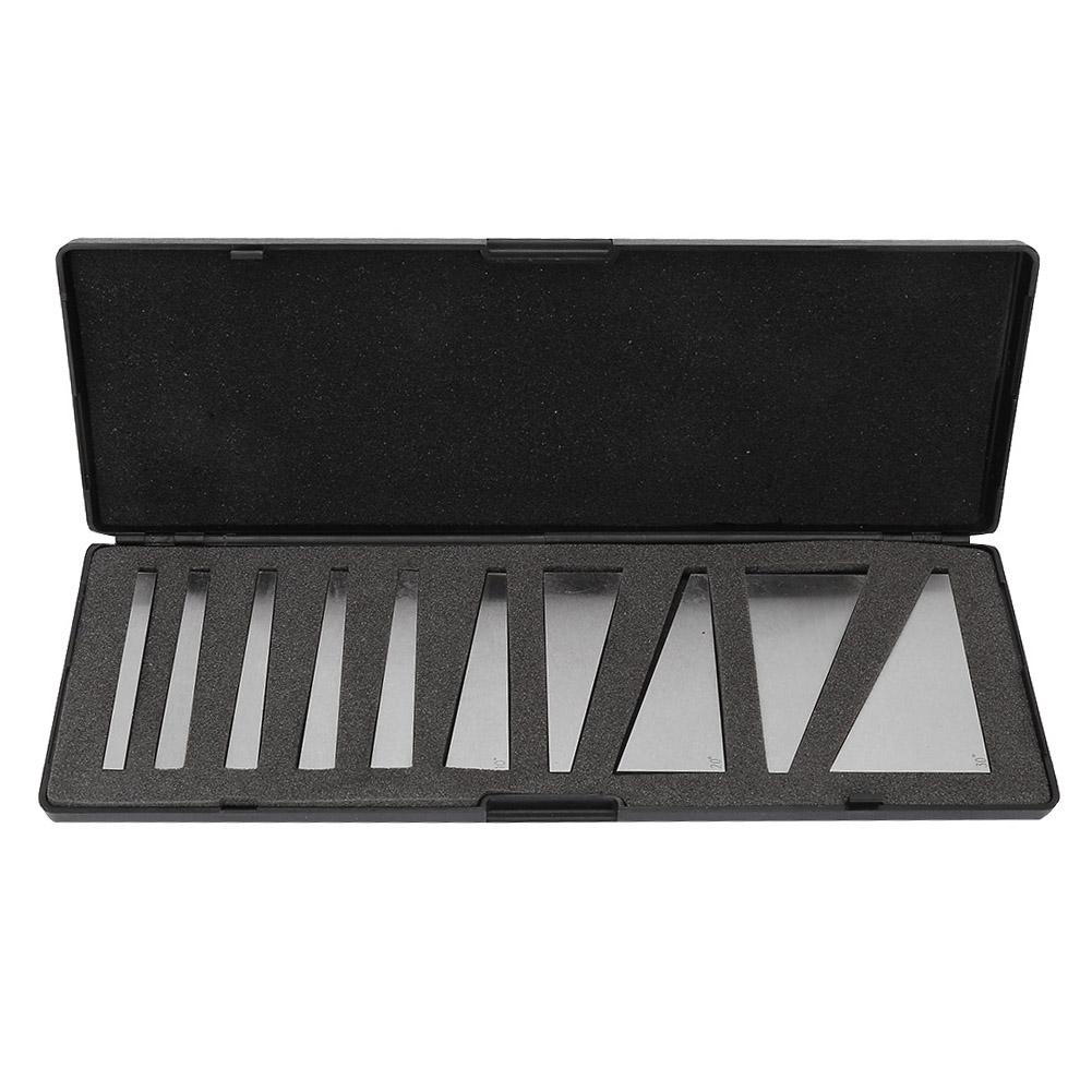10pcs Angle Block Set Angle Gauge Machinist Precision Angle Calibration Tool 1 30 Degree