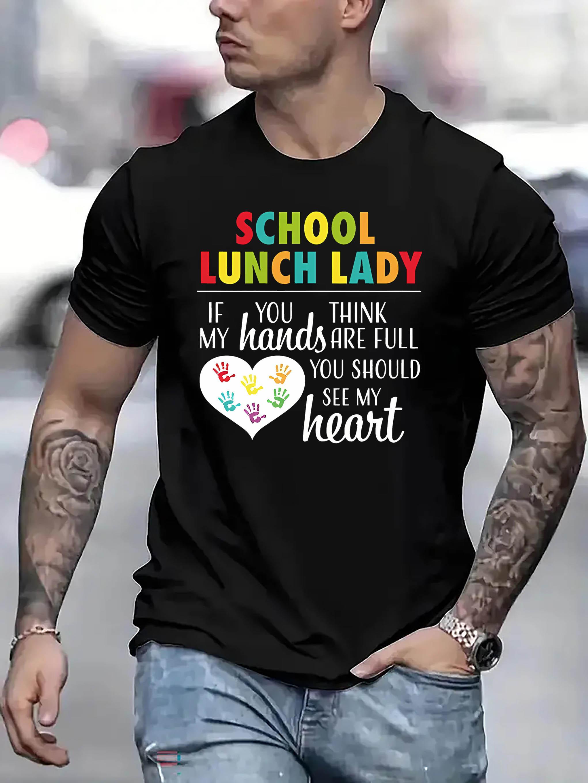 

European Size Creative Heart Palm Letter Pattern Print Men s Fashion Trend Crew Neck Short Sleeve T-Shirt Casual Comfortable Lightweight Summer Top 4XL чорний