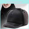 Comfortable And Warm Winter Leather Duckbill Hat For Older Men Ideal For Style And Protection