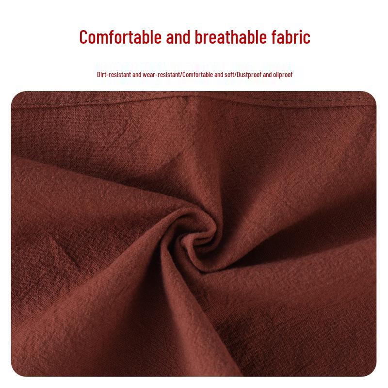 Cross-Back Cotton Crepe Apron for Milk Tea Shop Employees