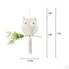 Moon Woven Owl Tapestry Pendant Wall Hanging Decoration Handmade Art Wedding Party Ornament