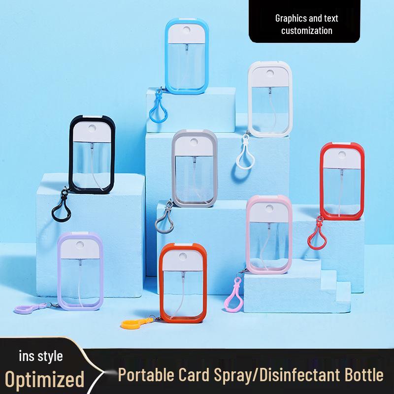 50ml Rotating Buckle Apple Card Spray Bottle for Perfume, Alcohol, or Disinfectant