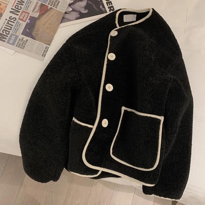 Fashion Crew Neck Jacket Women's Winter New Korean Version Loose Small Man