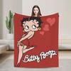 B-Bettys Boops Warm Blanket Kids Plush Throw Blanket Aesthetic Couch Chair Flannel Bedspread Sofa Bed Cover