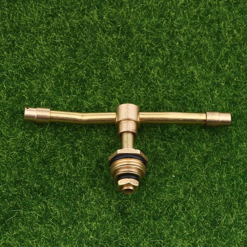 2 Arm Rotating Brass Nozzle Automatic Rotating Sprinkler Garden Agriculture Lawn Irrigation Watering Nozzle Spray
