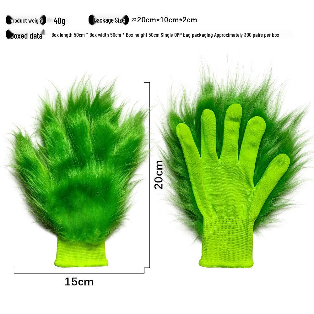Bras de Grinch Pomme de Noël - Accessoires de Mascarade Mignons et Drôles
