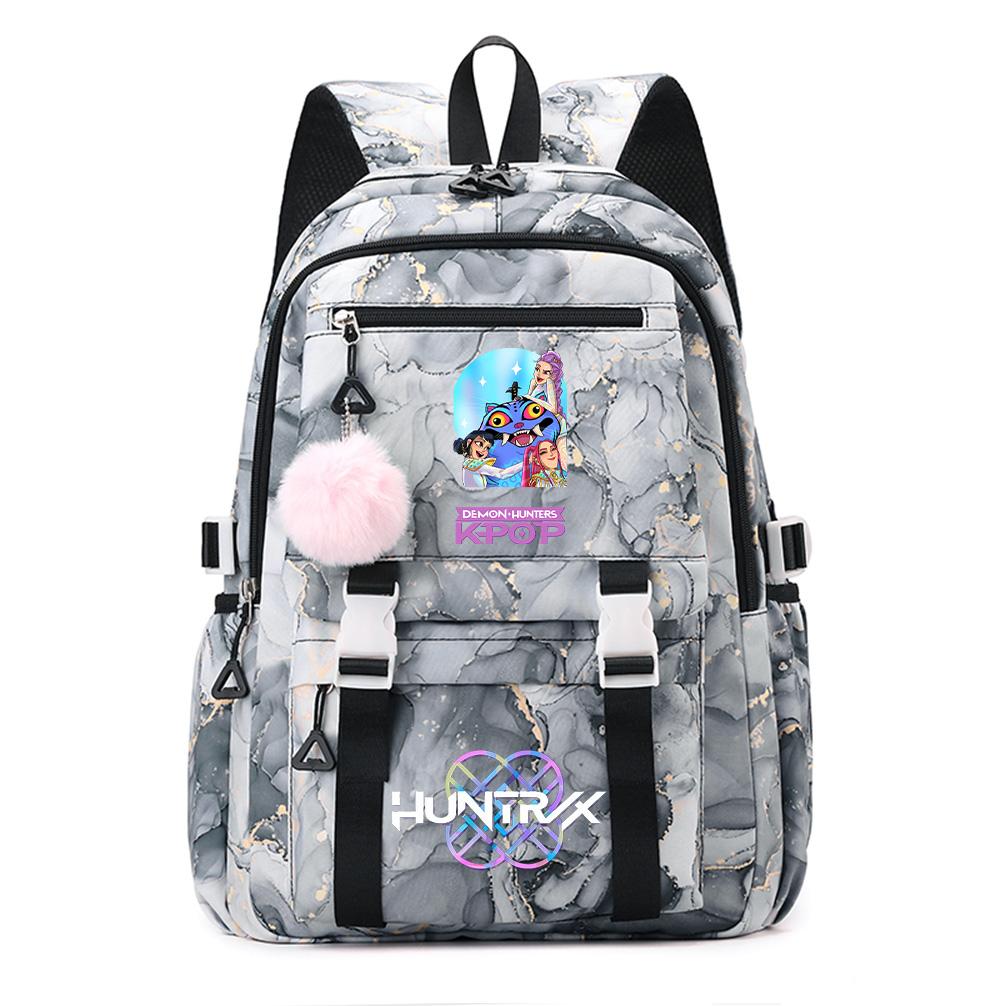 Cartoon Demon Hunters Printed Backpack Schoolbag for Teenager Student Girl Boy Bookbag Large Capacity Waterproof Travel Bag Mochila