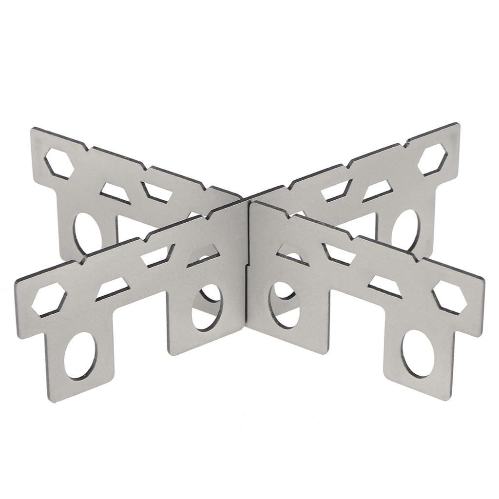 Mini sobă cu alcool din titan pentru camping în aer liber cu suport încrucișat pentru suport pentru suport pentru aragaz