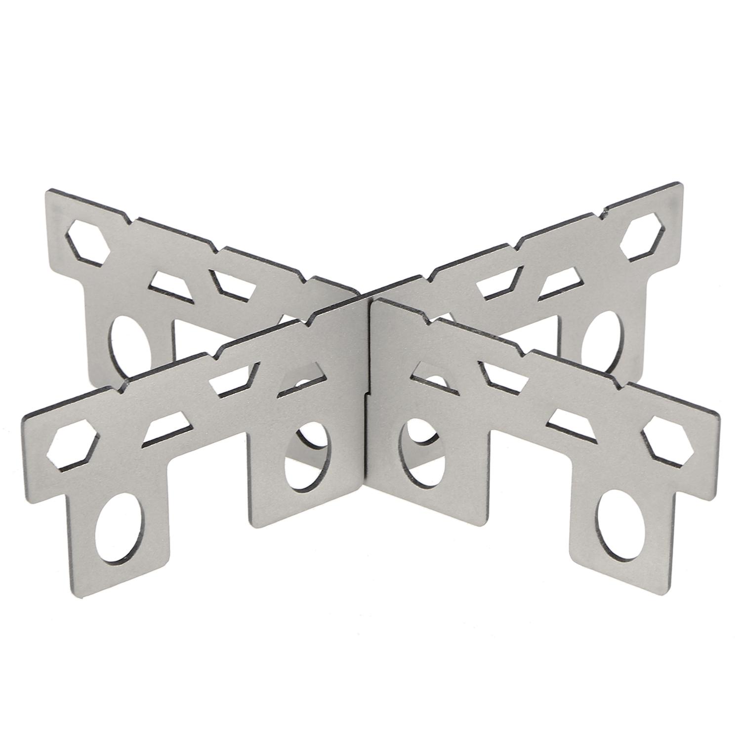 Титановая мини-спиртовая печь для кемпинга на открытом воздухе с крестообразной подставкой — фото 3