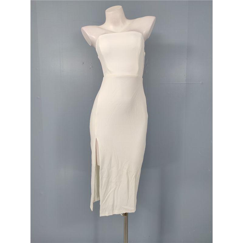 

Заказ внешней торговли Кросс-граничный Топ-бандо Сексуальное платье с открытой спиной Фея Белая Аура Сетка Разрез Гостевые платья White (no button design) XL