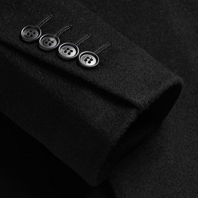 FAPAI Men's Two-in-One Sheep Wool Long Overcoat