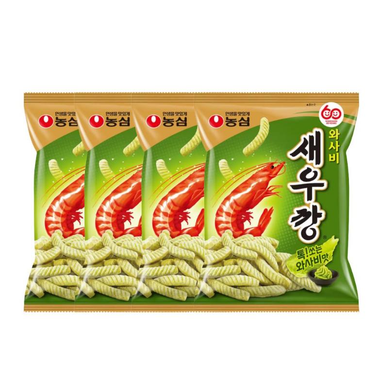 Nongshim Shrimp Crackers – Original 90g / Wasabi 70g – Korean Snack