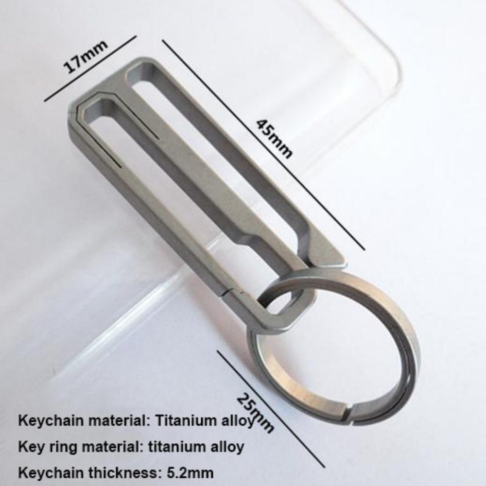 Lightweight Titanium Alloy Key Ring Quick Draw Multifunction Outdoor Belt Clip Keychain Grey Hanging Webbing Buckle