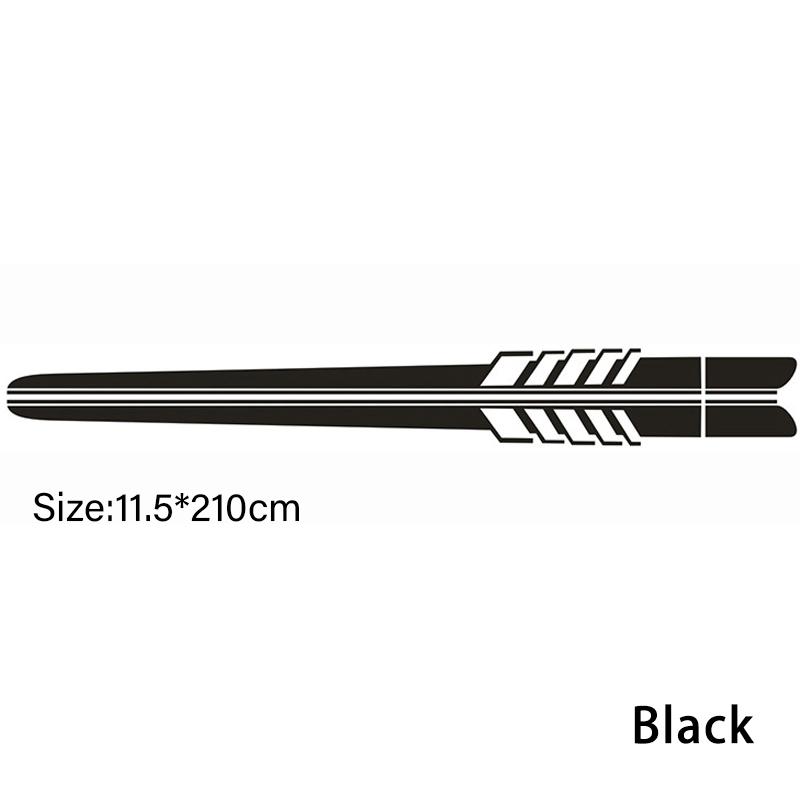 Auto Seitenaufkleber Rennstreifen Fahrzeug Universal Rennstreifen Tür Seitenschweller Aufkleber Außendekorationen für Zubehör