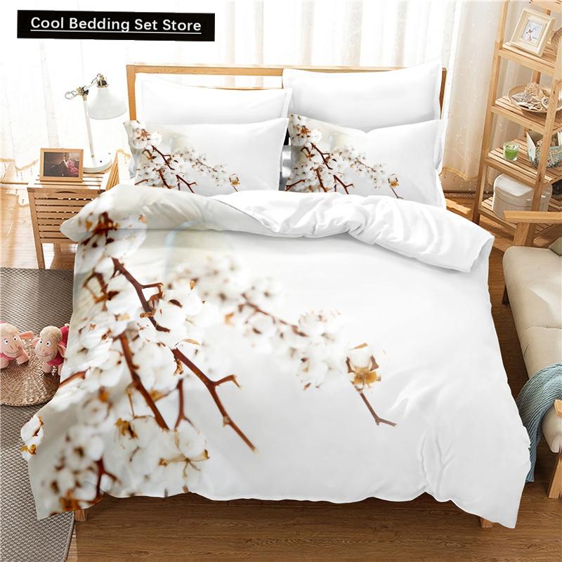Elegant Flowers Bedding Set Duvet Cover Set 3d Bedding Digital Printing Queen Size Polyester Bedding Set Fashion Design Colorful