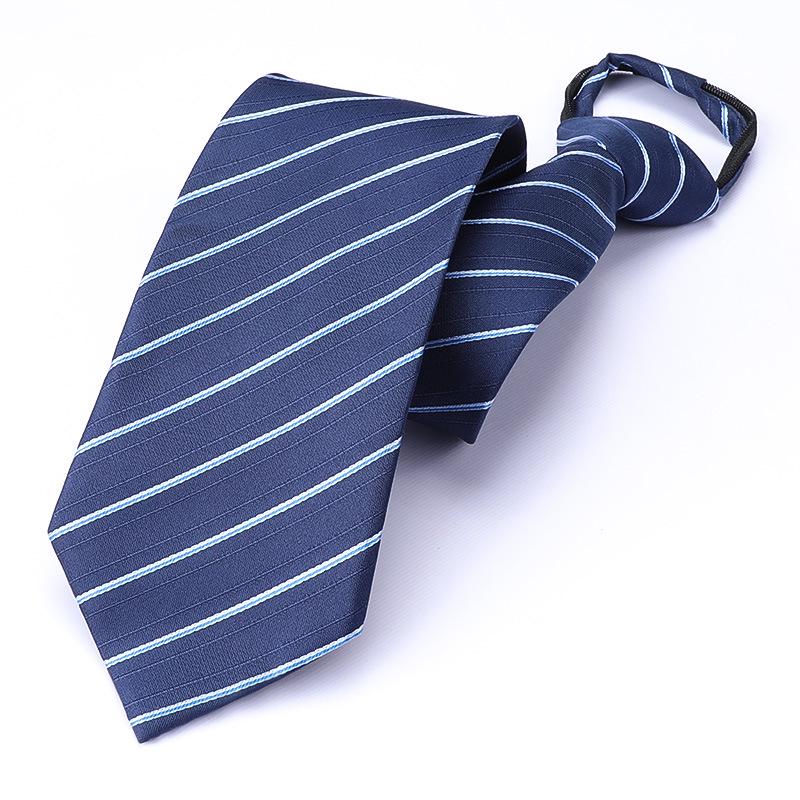Men's Korean Style Zipper Striped No-Tie Professional Wedding Tie