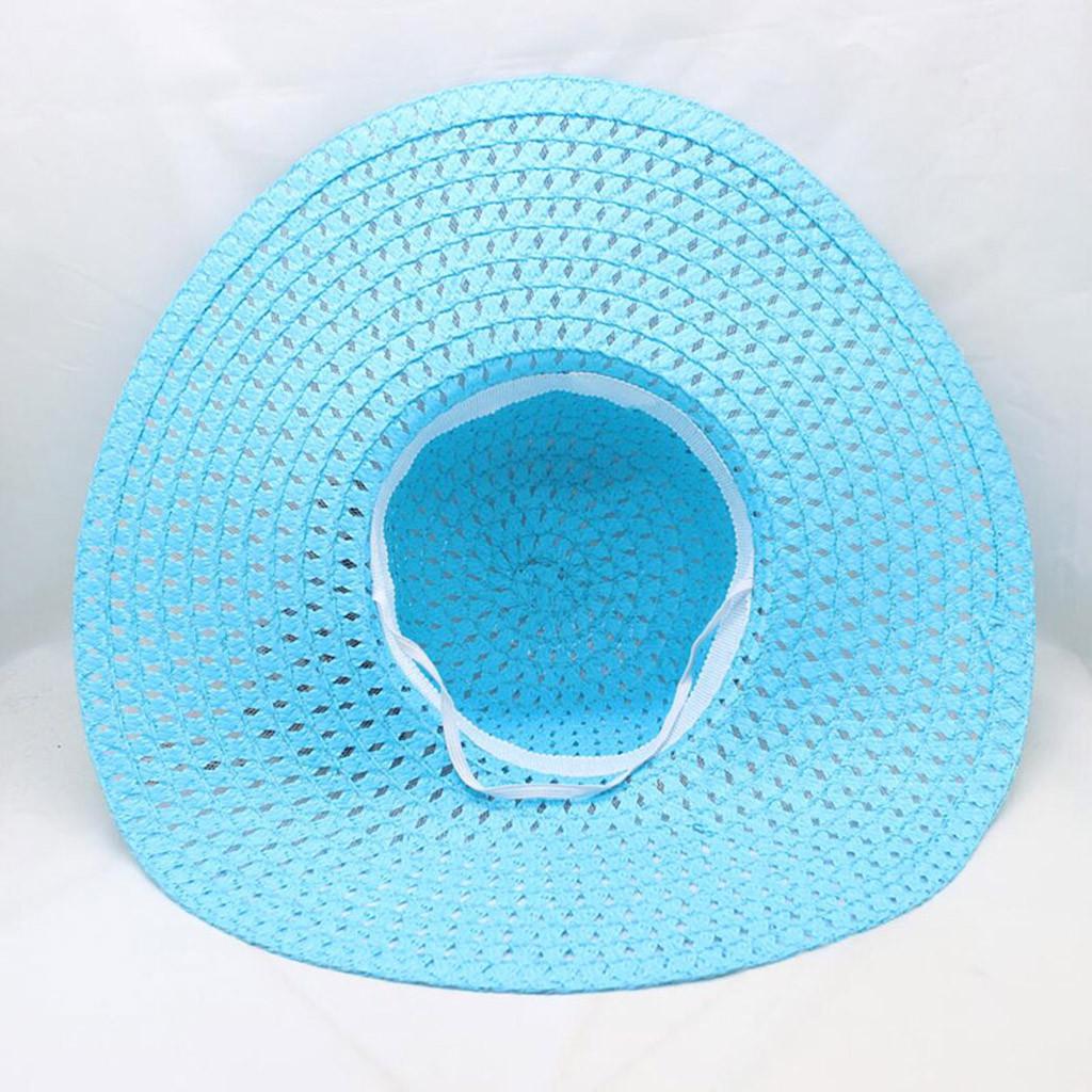 (Projector)Women Leopard Print Big  Straw Hat Sun Floppy Wide Hats Beach Cap