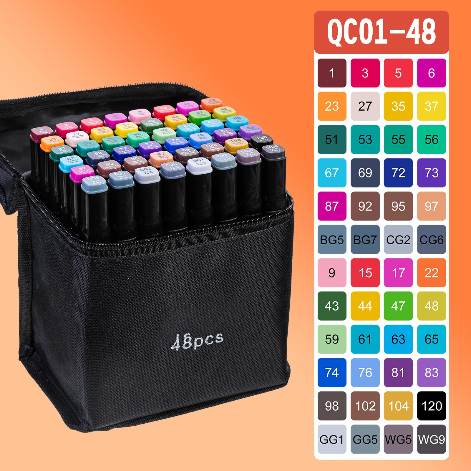 

Double-headed Marker Pen Set for Beginners Animation Professional Drawing Watercolor Pens 48-color Oil-based Markers