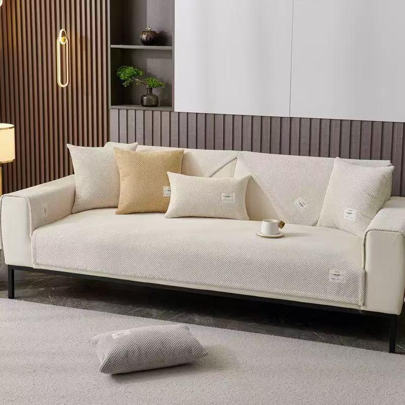 Подушка для дивана Противоскользящий чехол Роскошный плед для дивана Универсальная подкладка на сиденье Для осенне-зимнего использования Всесезонное использование Уютный коврик для дивана 70 x 70cm белый 1290₽