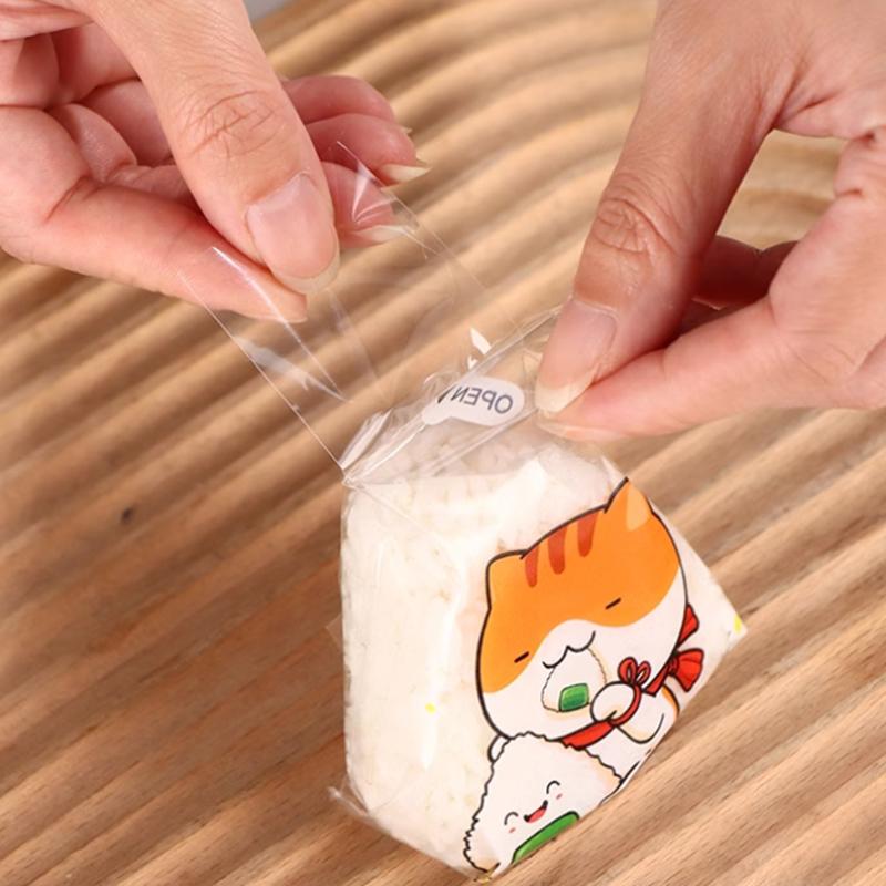 50/100Pcs Japenese Triangle Rice Ball Disposable Packaging Bag Nori Onigiri Sushi Bag Sushi Making Mold Bento Accessories