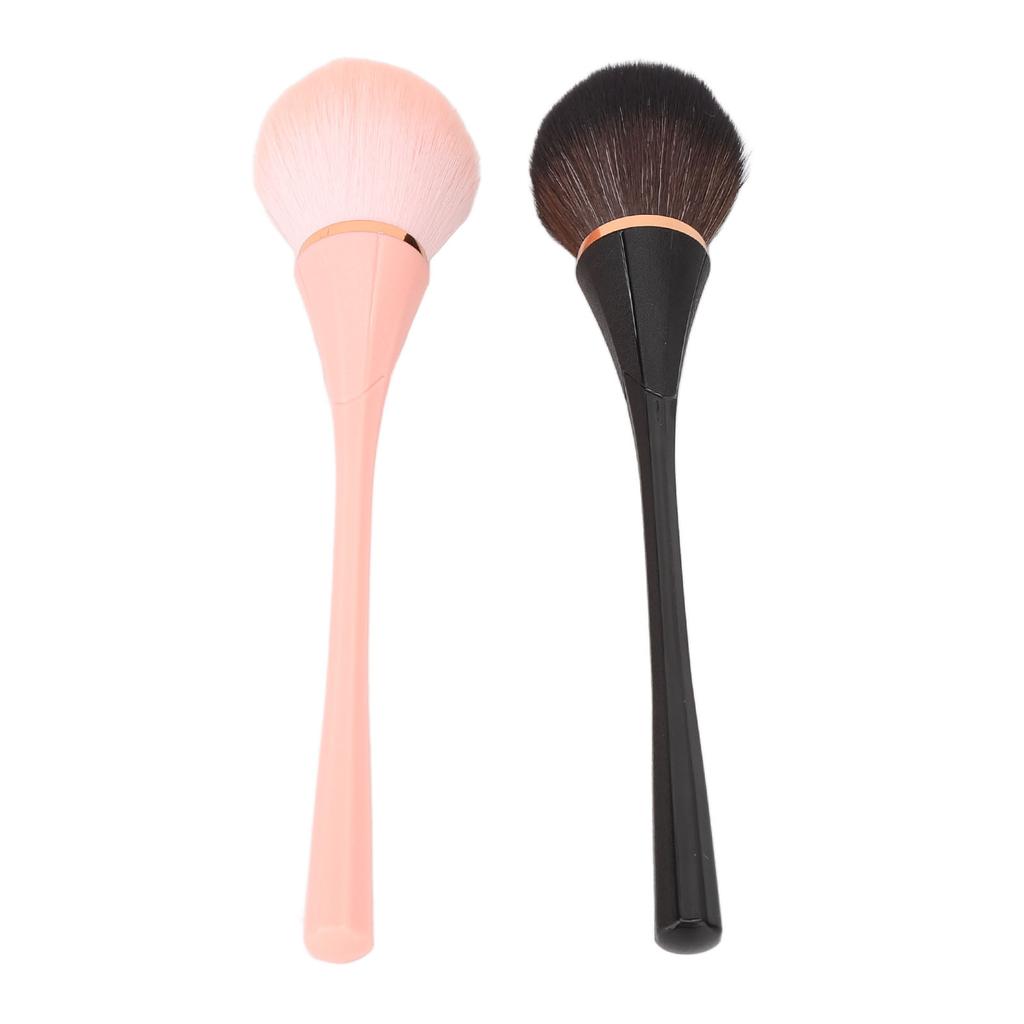 2 Pennelli per Cipria e Blush Professionali Set di Pennelli per Trucco Setole Morbide Strumento Cosmetico per Truccatori