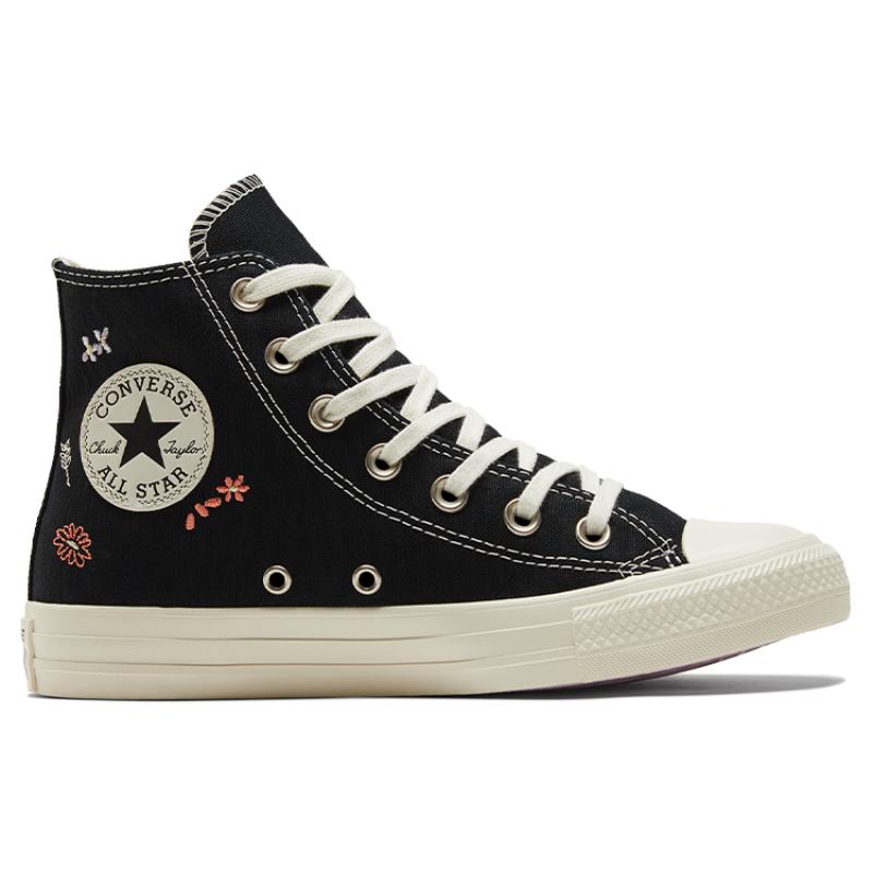 Converse Chuck Taylor All Star Floral Embroidered High Top Espadrilles Women's Black