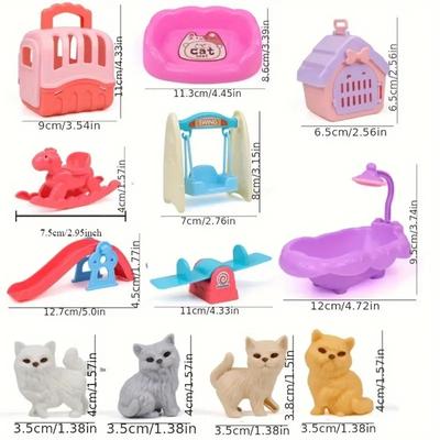 Doll Play House Set - Imaginative Pretend Play Experience with Stylish Doll Dress-up, Fun and Educational Toys for Little Girls