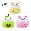 Soft Dog Toy for Puppies Plush Toy, Squeaky Sound Stuffed Puppy Cartoon Fruit Shape, Colorful Durable Chew-Resistant Pet Dogs Stress Relief