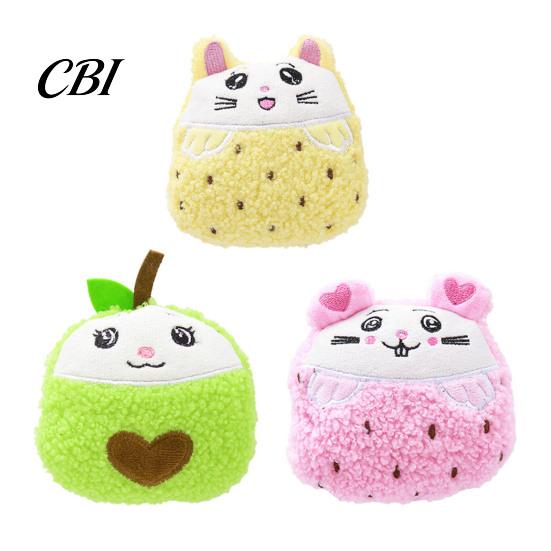 Soft Dog Toy for Puppies Plush Toy, Squeaky Sound Stuffed Puppy Cartoon Fruit Shape, Colorful Durable Chew-Resistant Pet Dogs Stress Relief