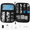 Travel Cable Organizer Bag Waterproof Portable Electronic Accessories Organizer for USB Cable Cord Phone Charger Headset Wire SD Card with 5pcs Cable
