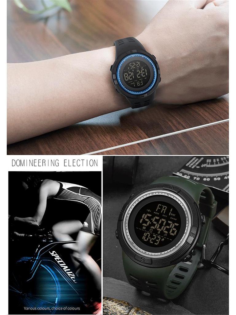 Sanda Ceas Sport Multifuncțional Luminos Impermeabil pentru Bărbați