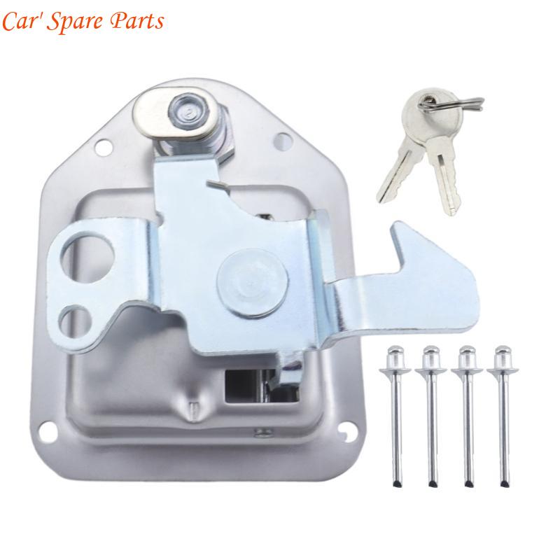 Y4UA Truck Tool Box Latches Stainless Steel Lock Replacement Handle with 2 For Campers Trailer Door ToolBox