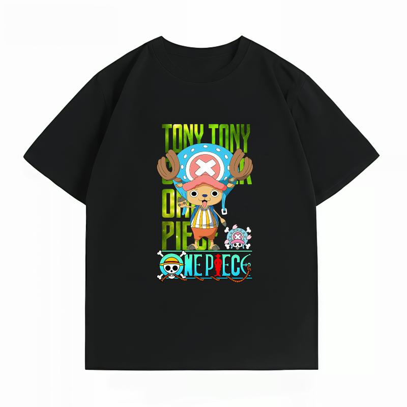 One Piece Tony Tony Chopper Q Version Print T-Shirt Casual Short Sleeve Cotton Anime Streetwear Unisex's T-Shirt