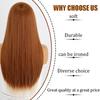 MISS WIG Ginger Mixed Blonde Straight Hair Synthetic Wig Ladies Wigs Heat Resistant Women Daily Cosplay Lolita Wigs Blonde Wigs