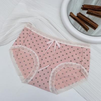 Roupa íntima feminina sexy e fofa triângulo verão confortável e respirável estampado bolinhas estrela bolinhas laços e design de fita
