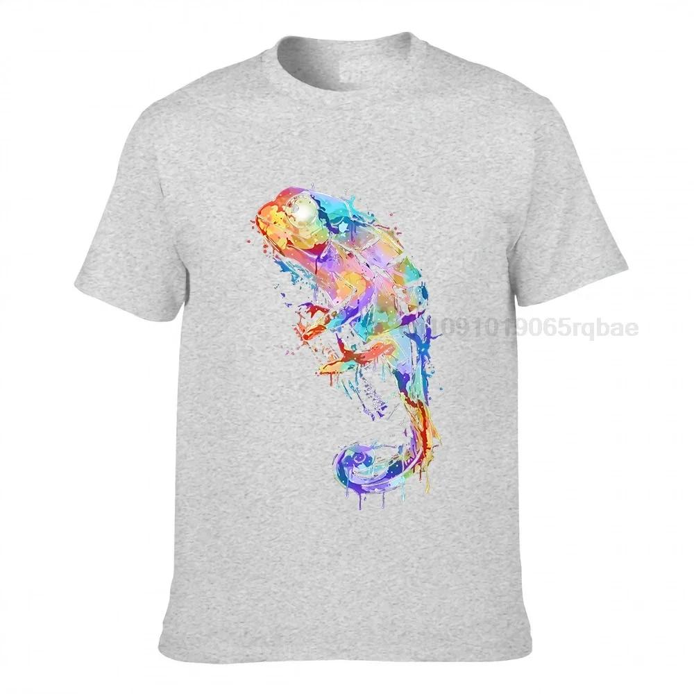 Chameleon Tshirt For Unisex Novelty Vaporwave T Shirt Summer Cotton Great Tshirt Gift Reptile Animal Tees