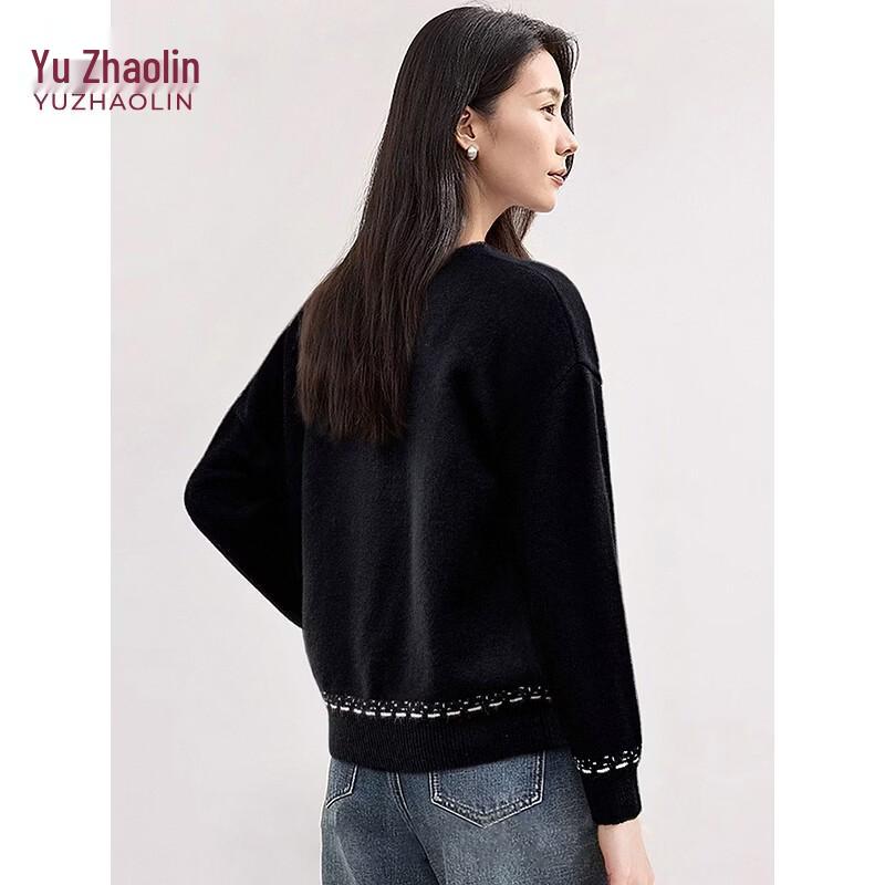 YUZHAOLIN Women's Bow-Knot Print Knit Sweater
