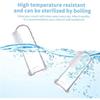 PULABO Baby Training Toothbrush, Baby Finger Toothbrush with Silicone Gum Scouring Massager and White Box, Transparent Oral Care Tool, Long-Lasting